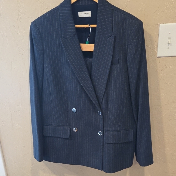 Tahari ASL Jackets & Blazers - Tahari ASL Navy Pinstripe Pant Suit Set | Business Professional Career Sz12